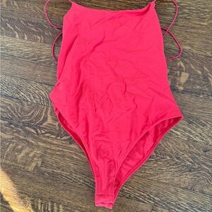 Free People Bold Red Bodysuit